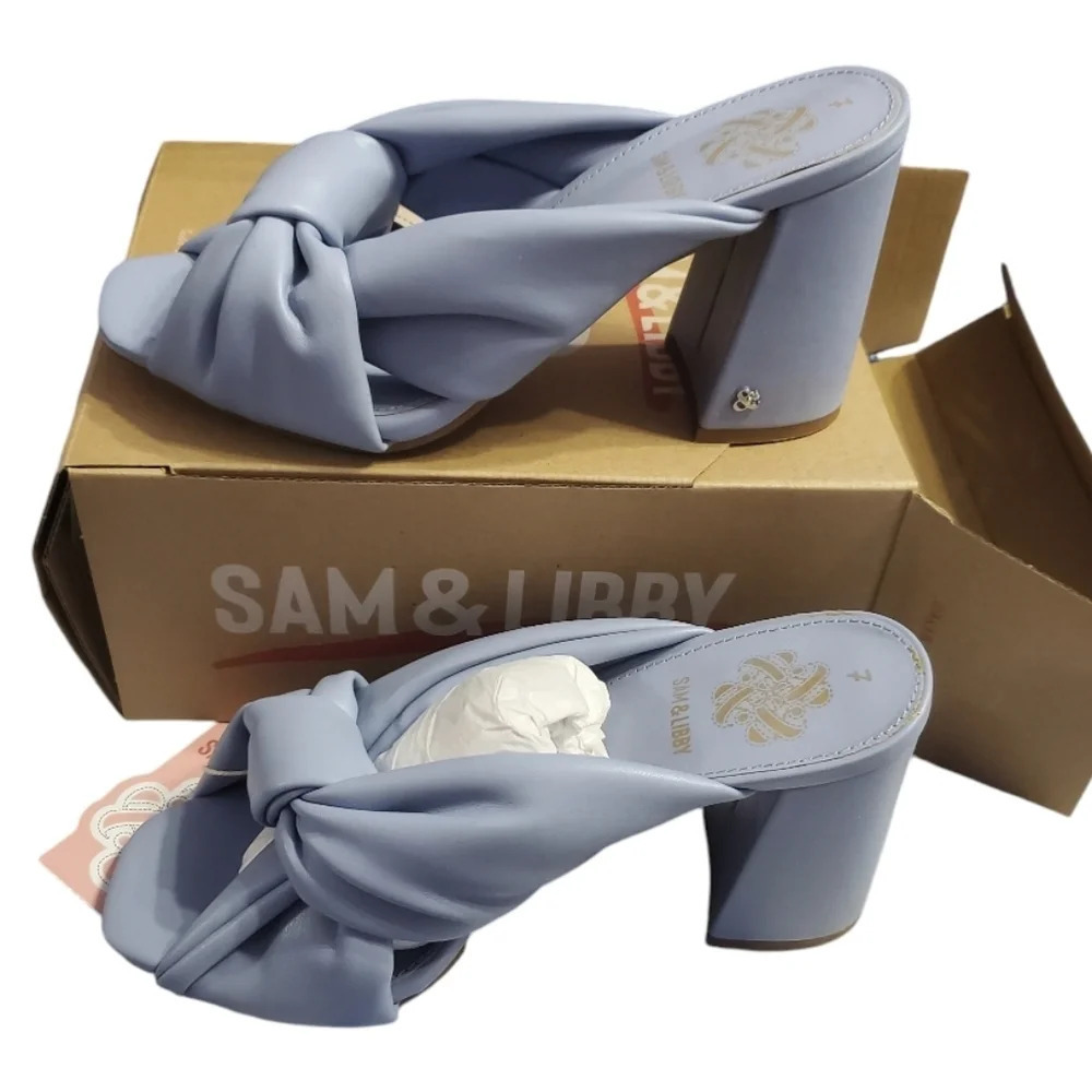 New Sam & Libby Women's Jovanna Blue Sandals 7